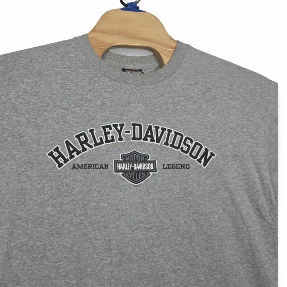 Harley Davidson Shirt Mens XL Grey St Joe Missouri Jesse James Cowboy Western T